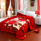 冬季保暖加厚毛毯拉舍尔毛毯双层双面绒毯盖毯1.8m2米床