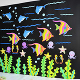 幼儿园装饰教室环境布置材料EVA泡沫墙贴海底世界海草海洋水草
