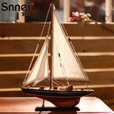 创意凯德号帆船模型摆件小木船模型船办公桌一帆风顺工艺船摆放品
