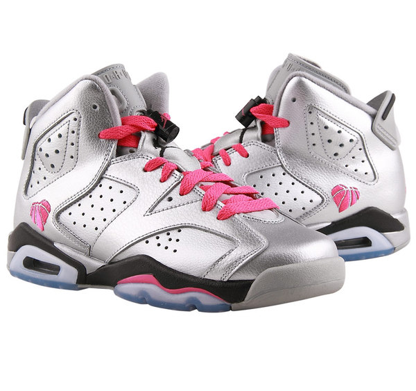 代购乔丹6代女鞋高帮篮球鞋air jordan 6白紫葡萄aj6女鞋情人节