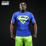 维亚图紧身衣男短袖超人运动篮球健身衣PRO压缩衣服弹力透气T恤