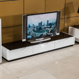 简约现代钢化玻璃 黑白烤漆创意客厅家具 奢华电视柜茶几组合套装