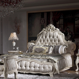 欧式床 法式2米实木床白色婚床 别墅布艺双人床 橡木 1.8米公主床