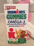 加拿大 小铁人IRONKIDS GUMMIES OMEGA-3 儿童DHA鱼油软糖