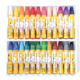 得力油画棒24色儿童幼儿文具美术绘画无毒蜡笔18色12色画笔不脏手