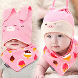 纯棉婴儿帽子春秋冬0-3-6-12个月男女宝宝新生儿胎帽满月套头帽潮