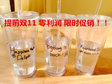 塑料成人带吸管杯子透明星巴克杯子带盖隔热双层学生 exo创意水杯