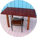 简易美式复古实木餐桌椅木质餐桌办公桌长方形木质会议桌厂家直销
