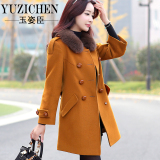 大衣女2015韩版秋冬羊毛女装春季羊绒呢子中长款毛呢外套