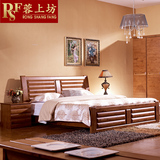 蓉上坊现代中式柏木床高箱床全实木床1.8米1.5米双人床实木家具床