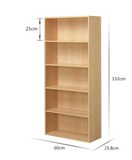 加长书柜子置物柜加宽收纳柜五层储物柜学生书架木质宜家承重柜子