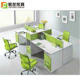 深圳特价现代办公家具组合屏风卡位办公桌4人位职员工桌办公桌椅