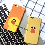 韩国可爱趣味小黄鸭iPhone6s plus手机壳卡通小鸡苹果5s磨砂硬壳