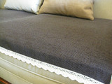 高档棉麻黑巧克力色沙发垫四季防滑沙发巾沙发垫 坐垫纯色 可定制