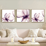 现代简约花卉餐厅卧室有框三联画沙发背景墙客厅装饰画 玉兰花