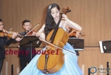 欧阳娜娜同款大提琴晚礼服天蓝抹胸长款少女大小童钢琴演出公主裙