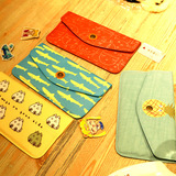 韩国ulzzang长款钱包女士童趣手机包零钱卡包 可爱水果帆布小钱包