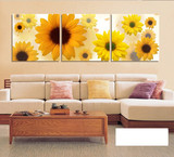 客厅现代装饰画家居字体画沙发背景墙三联无框壁画玄关冰晶玻璃画
