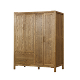北欧储藏柜 宜家简约风格收纳柜 现代小户型衣柜 全实木衣柜