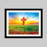 基督教简框画十字架耶稣简约有框画餐厅客厅挂画卧室玄关装饰画