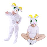 儿童成人动物演出服山羊 白色连体长款表演服装塔大熊正品