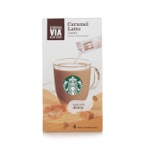 Starbucks星巴克VIA焦糖风味拿铁进口速溶研磨咖啡22.7gX4条