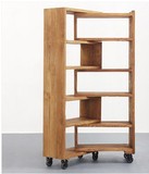 简约现代实木书柜自由组合书架书柜实木博古架展示柜收纳置物架