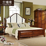兰博湾卧室家具美式全实木床双人实木床欧式1.8米婚床大床