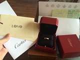 卡地亚Cartier玫瑰金Love系列窄版18k彩金戒指