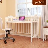 友贝yoobay多功能欧式实木婴儿床实木儿童床宝宝床BB床白色送床垫
