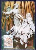 梵蒂冈1982年雕塑耶稣升天邮票极限片