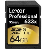 顺丰雷克沙LEXAR SD卡64G 633X SD64G U3 95M/S 4K单反相机内存卡