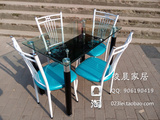 重庆家具 凌晨家具  现代简约双层钢化玻璃餐桌/饭桌 长一米 宽60