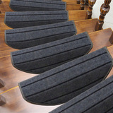 楼梯地毯免胶楼梯踏步垫旋转楼梯踏步垫防滑实木楼梯垫转角楼梯毯