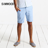Simwood2016春装新款休闲男士棉麻修身五分短裤潮男休闲短裤