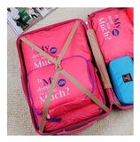 韩国旅行收纳袋整理包 旅游行李衣物分类袋收纳袋五件套装