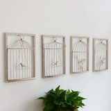 美式复古3D立体鸟笼墙饰挂饰铁艺壁饰壁挂  创意家居客厅墙面装饰