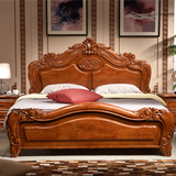 暖树家具欧式全实木床卧室家具1.8米双人大床结婚床健康环保新款