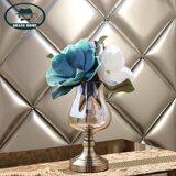 JMYF欧式客厅茶色桌面花器创意玄关餐厅玻璃小花瓶摆件 整体花艺