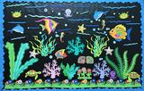 幼儿园卡通泡沫墙贴黑板报组合环境布置装饰海底世界主题立体墙贴