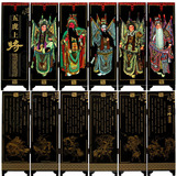 6扇 漆器屏风木质工艺品摆件中国风特色出国礼品三国人物五虎上将