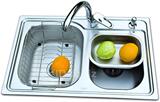 SUS304不锈钢水槽 洗菜盆双槽 左大右小 加厚双盆 厨房洗菜盆BB28