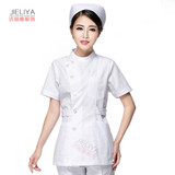 护士服夏装短袖白色分体套装前台导医用药店牙科实验工作服装包邮