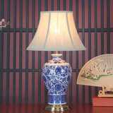 特价现代简约新中式卧室床头灯 欧式可调光复古典青花瓷陶瓷台灯