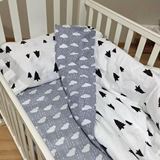 INS爆款北欧定制宝宝儿童婴儿床床单枕套被套三件套床品 包邮