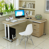 转角电脑桌书柜组合书桌台式家用桌子简约现代笔记本双人办公桌
