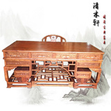中式古典书桌大班桌电脑桌写字台南榆木高档办公桌榆木实木老板桌
