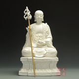 16寸金刚座地藏王菩萨像 地藏王铜佛坐像 佛教用品有婆娑三圣摆件