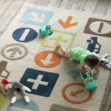 儿童房可爱卡通动漫地毯客厅卧室床边游戏地毯幼儿园地毯满铺定制