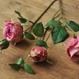 【Rose Garden】高品质仿真花 仿真玫瑰 微旧感 姿态很美 玫瑰红